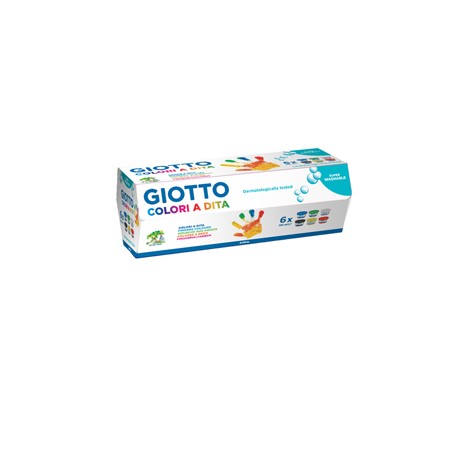 Colori a dita - 100 ml - colori assortiti - Giotto - conf. 6 pezzi