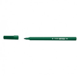 Pennarelli Office - punta feltro - punta fine -  tratto 0,7 mm - verde - Tratto - conf. 12 pezzi
