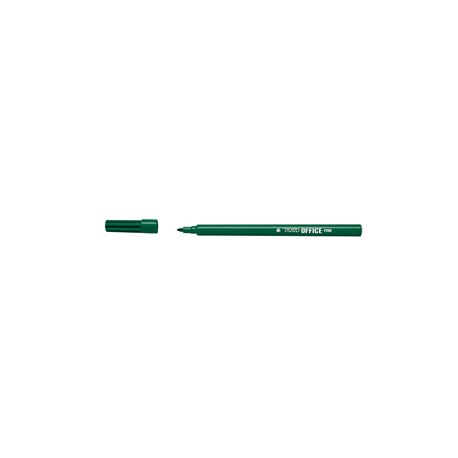 Pennarelli Office - punta feltro - punta fine -  tratto 0,7 mm - verde - Tratto - conf. 12 pezzi
