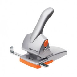 Perforatore HDC65 - max 65 fogli - 2 fori - passo 8 cm - argento/arancio - Rapid