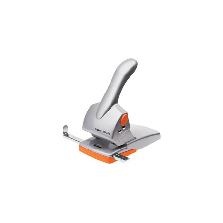 Perforatore HDC65 - max 65 fogli - 2 fori - passo 8 cm - argento/arancio - Rapid