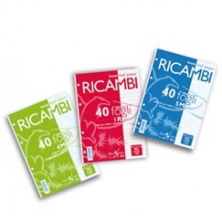 Ricambi forati Quaxima - A5 - 1 rigo - 80 gr - Pigna - conf. 40 pezzi