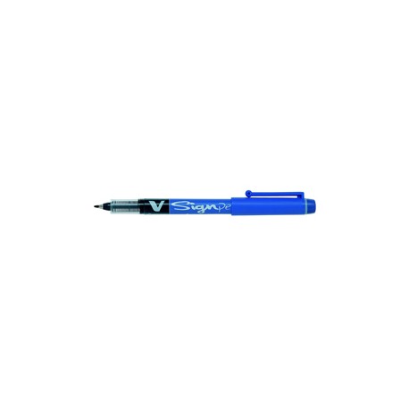 Pennarello V Signpen punta feltro - punta 2 mm - blu - Pilot