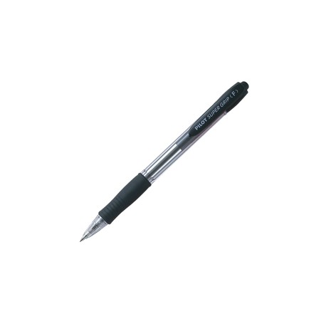 Penna a sfera a scatto Super Grip - punta fine 0,7 mm - nero - Pilot