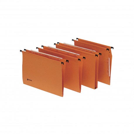 Cartella sospesa Signaletic - cassetto - interasse 33 cm - fondo V - 33x25 cm - arancio - Rexel