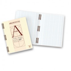 Blocco Architetto - spiralato - 220 x 297mm - 100 gr - 40 fogli - 10mm - Pigna