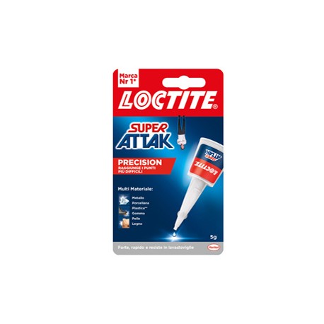 Colla Super Attak Precision - 5 gr - trasparente - Loctite