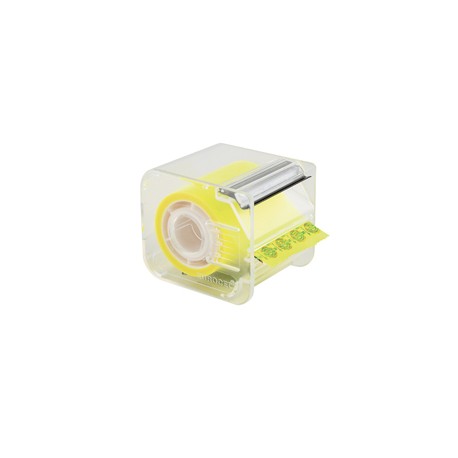 Nastro adesivo con dispenser Memograph - 50 mm x 10 m - PVC - giallo - Eurocel