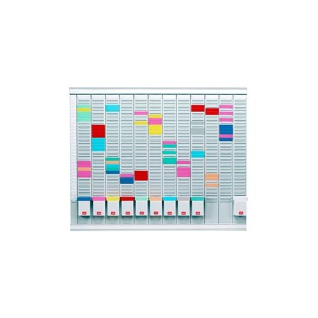 Professional Planner - 80 x 73 x 1,5 cm - 100 schede indice 1 bianche e 1000 schede indice 2 colorate incluse - Nobo