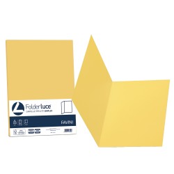50 cartelline semplici LUCE 200gr 25x34cm giallo sole FAVINI