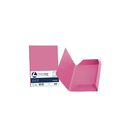 Cartellina 3 lembi Luce - 200 gr - A4 - cartoncino bristol - ciclamino - Favini - conf. 25 pezzi