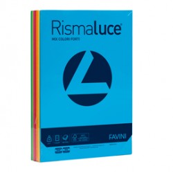 Carta RISMALUCE 90gr A4 300fg mix 8 colori FAVINI
