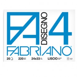 Album F4 - 24 x 33 cm - 20 fogli - 220 gr - liscio - Fabriano