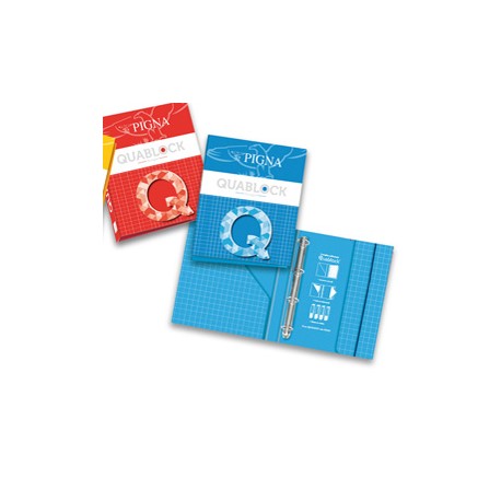 Raccoglitore Quablock - A4 - 4 anelli tondi 30 mm - dorso 4 cm - Pigna