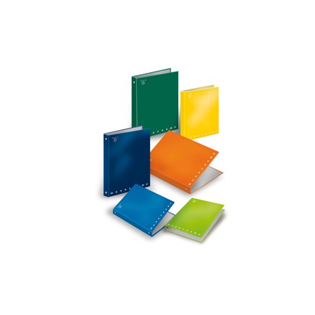 Raccoglitore Monocromo - A4 - 4 anelli tondi 30 mm - dorso 4 cm - colori assortiti - Pigna