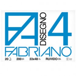 Album F4 - 33 x 48 cm - 200 gr - 20 fogli - ruvido - Fabriano