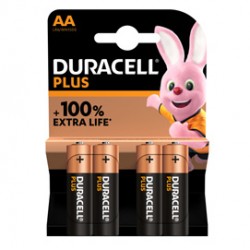 Pila stilo AA - 1,5V - Plus - MN1500 - Duracell - blister 4 pezzi