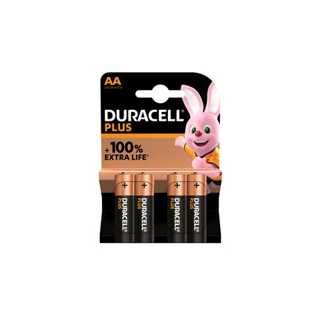 Pila stilo AA - 1,5V - Plus - MN1500 - Duracell - blister 4 pezzi