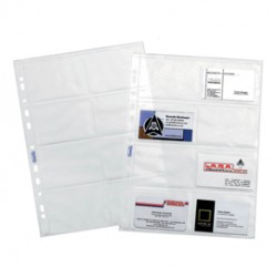 Buste forate Portabiglietti - 8 Tasche - 22,2 x 31,2 cm - trasparente - Favorit - conf. 10 pezzi