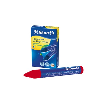 Pastello industriale 762 - rosso - Pelikan - conf. 12 pezzi