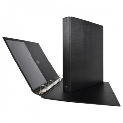 Raccoglitore Stelvio - 4 anelli a R 16 mm - dorso 2,5 cm - 22x30 cm - nero - Sei Rota