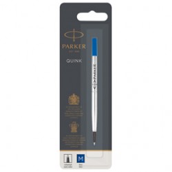 Refill roller Quink standard - punta media - metallo - blu - Parker