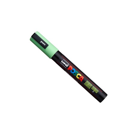 Marcatore a base d'acqua Uni Posca PC5M  - punta  tonda media da 1,8mm a 2,5mm - verde chiaro - Uni Mitsubishi