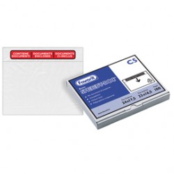 Busta adesiva Speedy Doc - con stampa "contiene documenti" - C5 (23 x 16,5 cm) - LDPE - trasparente - Favorit - conf. 10