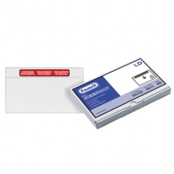 Busta adesiva Speedy Doc - con stampa "contiene documenti" - LD (23 x 11 cm) - LDPE - trasparente - Favorit - conf. 100 