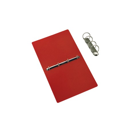 Raccoglitore Presspan - A4 - 4 anelli 25 mm - dorso 4 cm - rosso - Cartotecnica del Garda
