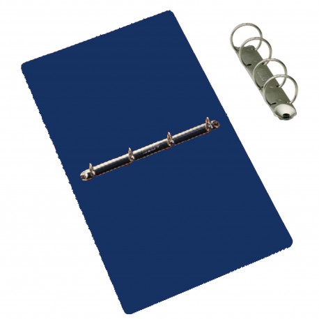 Raccoglitore Presspan - A4 - 4 anelli 25 mm - dorso 4 cm - blu - Cartotecnica del Garda