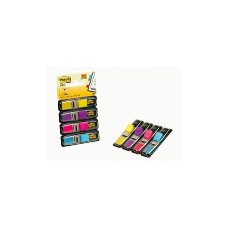 Segnapagina Post it® Index Mini - 683-4AB - 12 x 43,1 mm - 4 colori vivaci - Post it® - conf. 140 pezzi