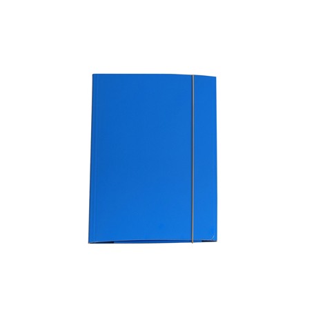Cartella 3 lembi con elastico - A4 - dorso variabile - cartone plastificato - azzurro - Cartotecnica del Garda