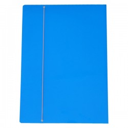 Cartella con elastico - A3 - dorso variabile - cartone plastificato - azzurro - Cartotecnica del Garda