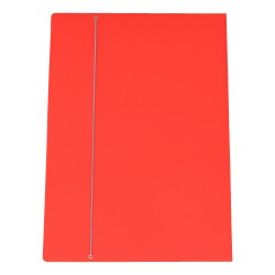 Cartella con elastico - 50 x 70 cm - dorso variabile - cartone plastificato - rosso - Cartotecnica del Garda