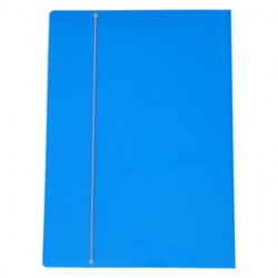 Cartella con elastico - 50 x 70 cm - dorso variabile - cartone plastificato - azzurro - Cartotecnica del Garda
