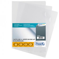 Cartellina a L Pratic - A4 - PP - buccia pesante - Favorit - conf. 50 pezzi