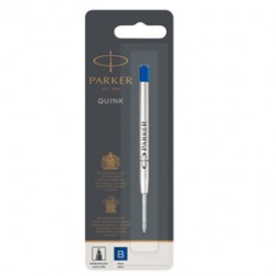 Refill sfera Quink standard - punta large - metallo - blu  - Parker