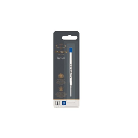 Refill sfera Quink standard - punta large - metallo - blu  - Parker