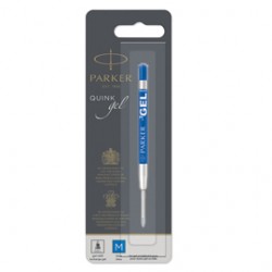 Refill sfera QuinkGel - punta media - metallo - blu - Parker