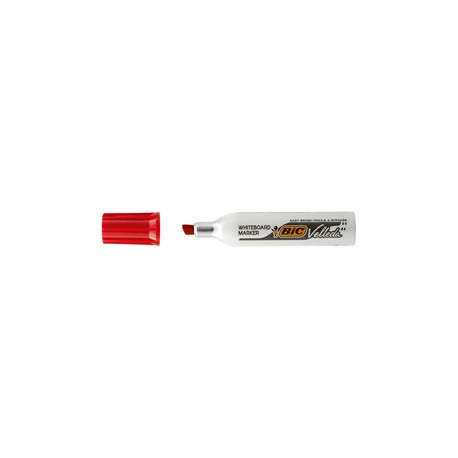 Pennarello Whiteboard Marker Velleda 1781 - punta a scalpello da 3,2 a 5,5mm - rosso  - Bic