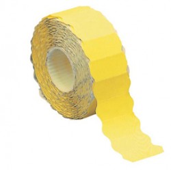 Etichetta a onda - permanente - 26x12 mm - giallo fluo - Markin - rotolo da 1500 etichette