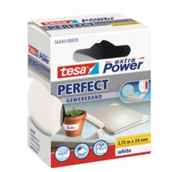 Nastro adesivo telato XP Perfect - 3,8 cm x 2,7 m - bianco - Tesa