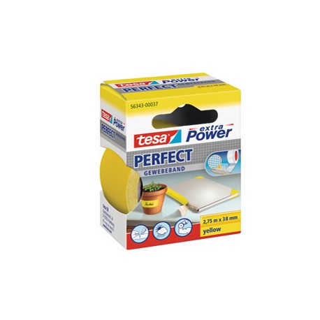 Nastro adesivo telato XP Perfect - 38 mm x 2,7 m - tela plastificata - giallo - Tesa