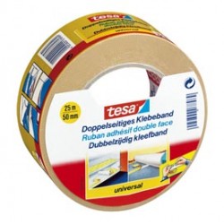 Nastro biadesivo - taglio facilitato - 50 mm x 25 m - PP - bianco - Tesa