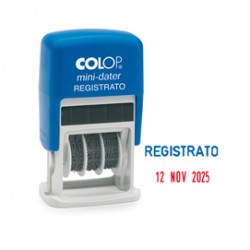 Timbro Mini Dater S160/L1 Datario + REGISTRATO - 4 mm - autoinchiostrante - Colop®