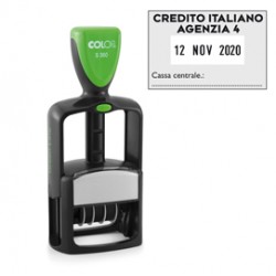 Timbro Datario Office S 360 - autoinchiostrante - personalizzabile - 3 x 4,5 cm - Colop®