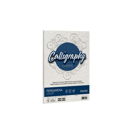 Carta Calligraphy Pergamena - A4 - 90 gr - bianco 01 - Favini - conf. 50 fogli