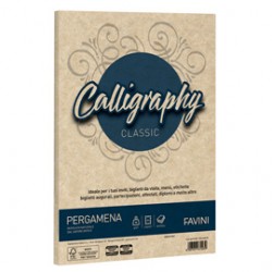 Carta Calligraphy Pergamena - A4 - 90 gr - nocciola 04 - Favini - conf. 50 fogli