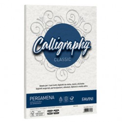 Carta Calligraphy pergamena - A4 - 190 gr - bianco 01 - Favini - conf. 50 fogli